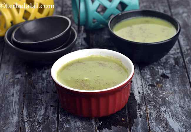 Low Salt Green Pea and Basil Soup