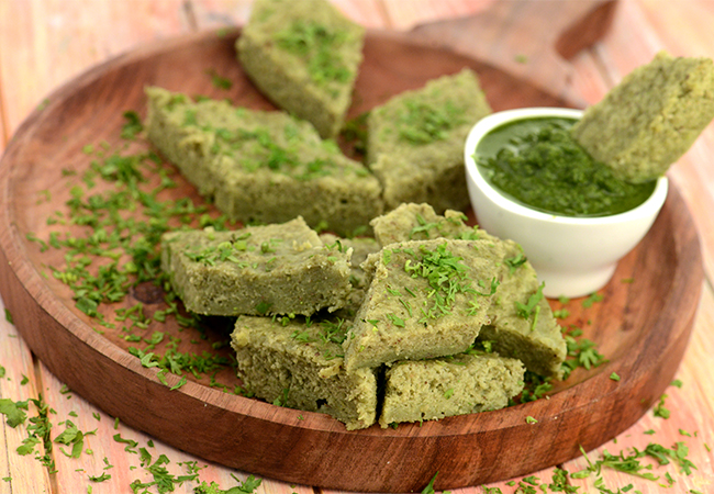  Green Peas Dhokla ( Non- Fried Snacks )
