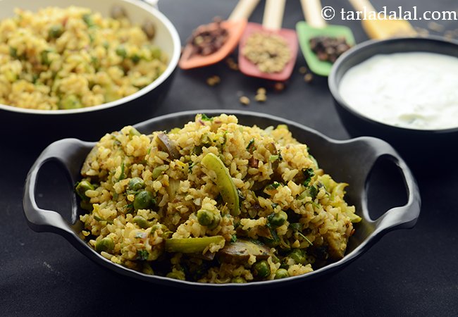 महाराष्ट्रियन मसाला भात की रेसिपी | मसाले भात | पौष्टिक मसाला ब्राउन राइस | मसाला भात बनाने की विधि
