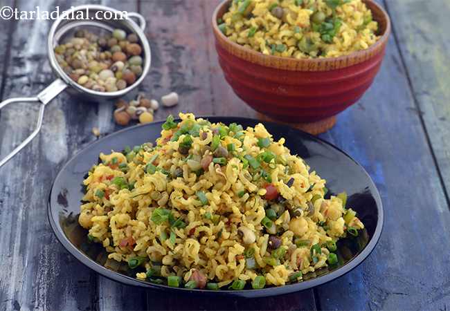  पौष्टिक स्प्राउट राइस | ब्राउन राईस के साथ मिले-जुले अंकुरित दाने - Mixed Sprouts Brown Rice