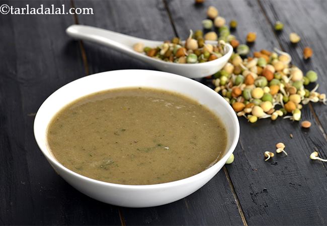 Mixed Sprouts and Mint Soup