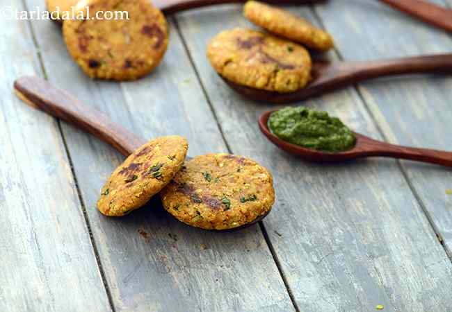  ओट्स मूंग दाल टिक्की - Oats Moong Dal Tikki 