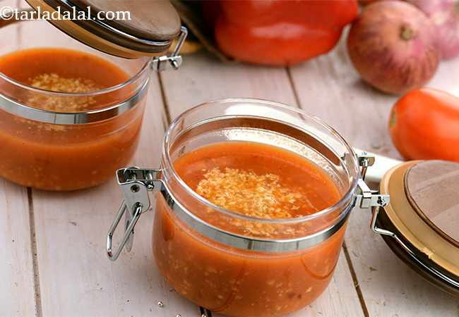 ओट्स एण्ड रोस्टड कॅप्सिकम् सूप - Oats and Roasted Capsicum Soup 