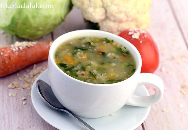  ओट्स एण्ड वेजिटेबल ब्रोथ - Oats and Vegetable Broth 