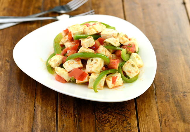  पनीर कॅप्सिकम स्टर-फ्राय - Paneer Capsicum Stir-fry 