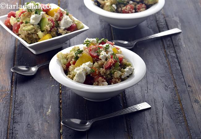 Quinoa Feta and Mixed Veg Salad