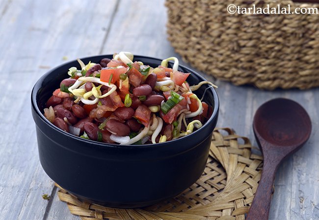 Rajma, Bean Sprouts and Spring Onion Salad