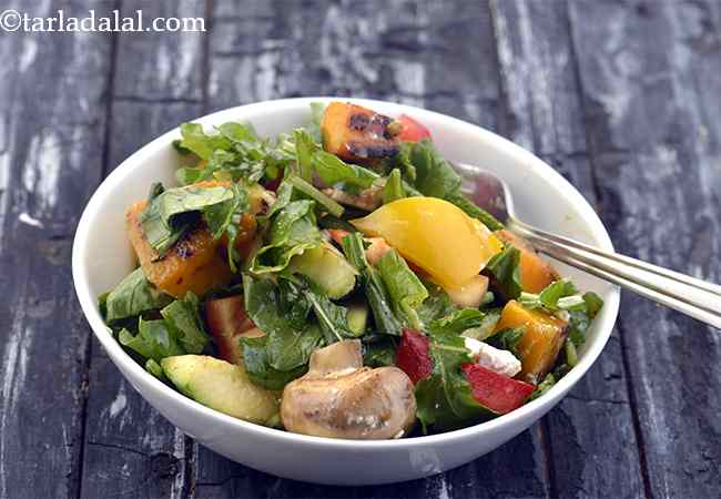  Rocket Leaves, Zucchini Red Pumpkin Healthy Lunch Salad