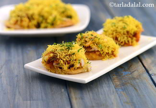 सेव पूरी | सेव पुरी चाट रेसिपी | सेव पुरी बनाने की विधि | भारतीय सेव पुरी | - Sev Puri ( Chaat Recipe )