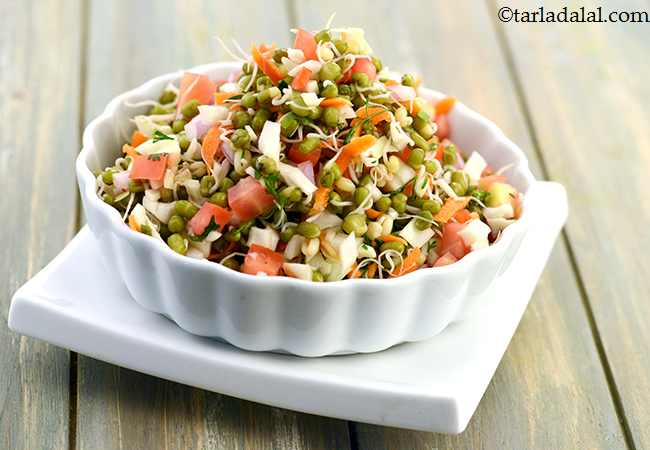  मूंग स्प्राउट्स का सलाद की रेसिपी | मूंग का सलाद | - Sprouted Moong Salad 