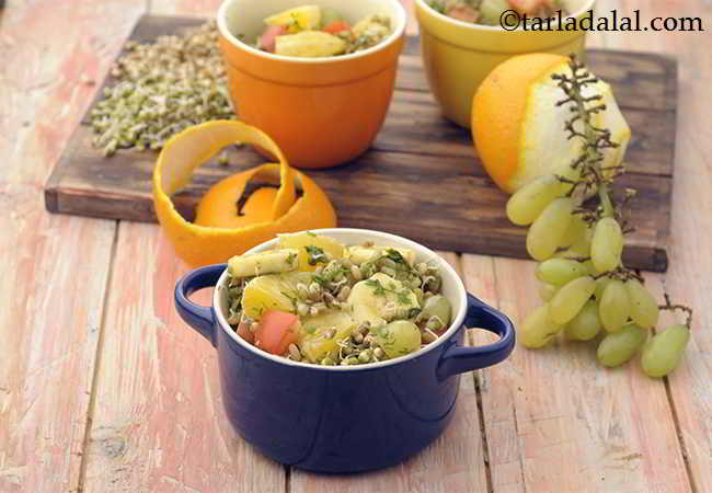  Sprouted Fruity Bean Salad ( Desi Khana)