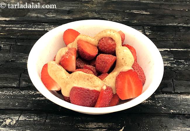 Strawberry Peanut Butter Healthy Indian Snack