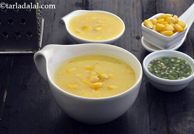 स्वीट कॉर्न सूप (मकई का सूप) रेसिपी | १० मिनट में स्वीट कॉर्न सूप | मक्के का सूप | मकई का सूप