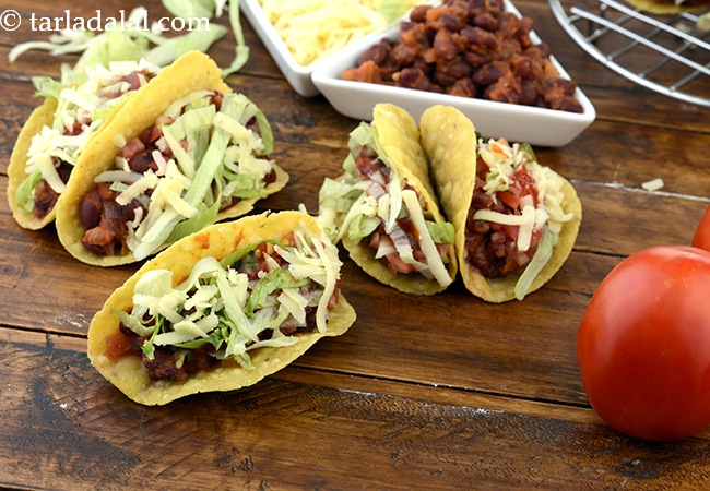 टाकोस, मैक्सिकन टाकोज रेसिपी, शाकाहारी टाकोस | Tacos, Mexican Tacos Recipe, Vegetarian Tacos