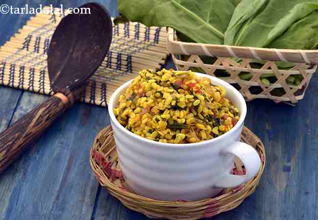 Urad Dal with Spinach, Healthy Urad Dal with Spinach