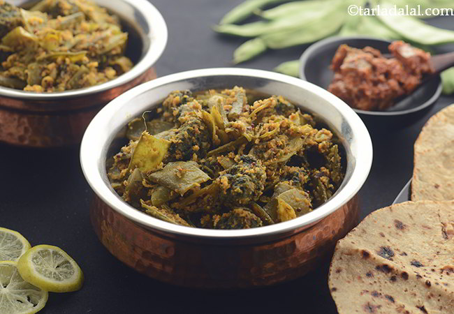वालोर मुठीया नू शाक | वालोर पापड़ी मूठिया सब्ज़ी | गुजराती वालोर पापड़ी नु शाक | Valor Muthia Nu Shaak, Gujarati Sabzi