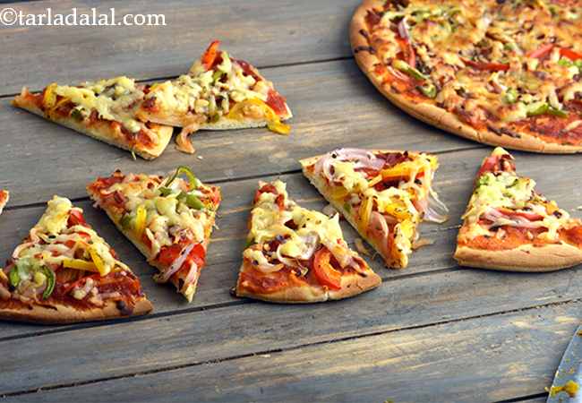  Indian Style Veg Pizza, Tava and Oven Veg Pizza