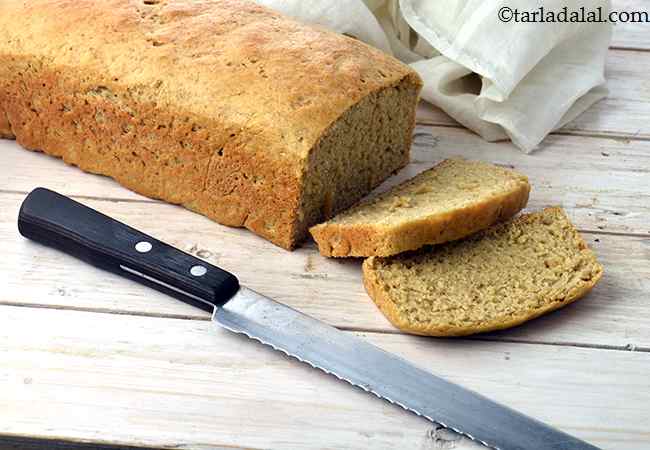  होल व्हीट ब्रेड लोफ़, इन्स्टन्ट सूखे खमीर से बना होल व्हीट ब्रेड लोफ़ -Whole Wheat Bread Loaf