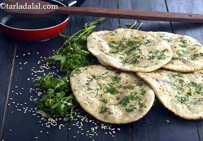Whole Wheat Coriander and Sesame Seeds Naan