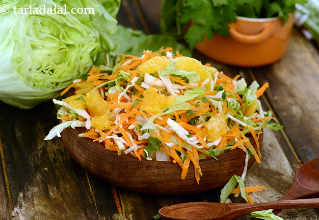 cabbage carrot and lettuce salad recipe | simple and easy cabbage lettuce salad | healthy cabbage carrot salad for weight loss | Indian cabbage carrot salad benefits |