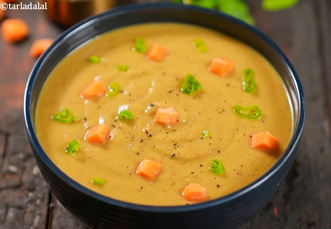 गाजर और मूंग दाल सूप रेसिपी | हेल्दी मूंग दाल और गाजर का सूप | Carrot and Moong Dal Soup, Gajar Soup with Moong Dal