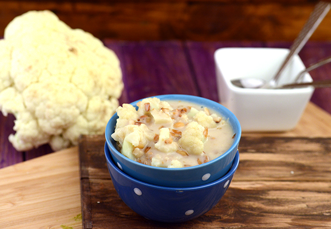  Cauliflower with Peanut Sauce