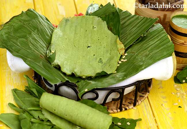 chola dal panki recipe | Gujarati lentil pancake in a banana leaf | healthy chola dal pancake |
