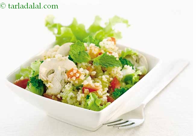 dalia and vegetable salad recipe | Indian broken wheat vegetable salad | healthy dalia salad | pregnancy friendly salad |