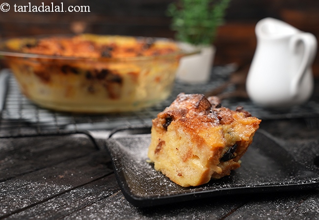 eggless bread butter pudding | Indian style bread butter pudding | custard bread butter pudding |
