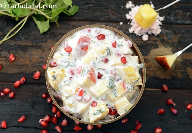 તાજા ફળોનો રાઇતો ની રેસીપી | Fruit Raita, Healthy Mix Fruit Raita