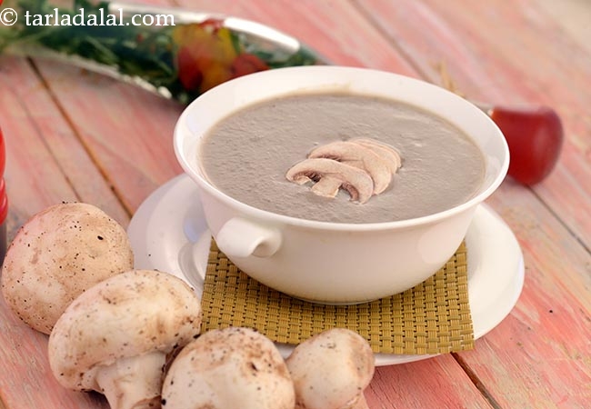 हेल्दी मशरूम सूप रेसिपी | मधुमेह के लिए मशरूम सूप | क्रीम के बिना मशरूम सूप | सरल और आसान मशरूम सूप भारतीयस्टाइल | Mushroom Soup ( Good Food for Diabetes)
