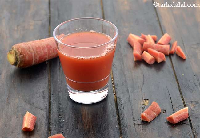  घर का बना गाजर का जूस रेसिपी | होममेड स्ट्रेन्ड केरट जूस | गाजर का रस - Homemade Strained Carrot Juice 