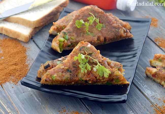  Instant Pav Bhaji Masala Toast, Quick Snack