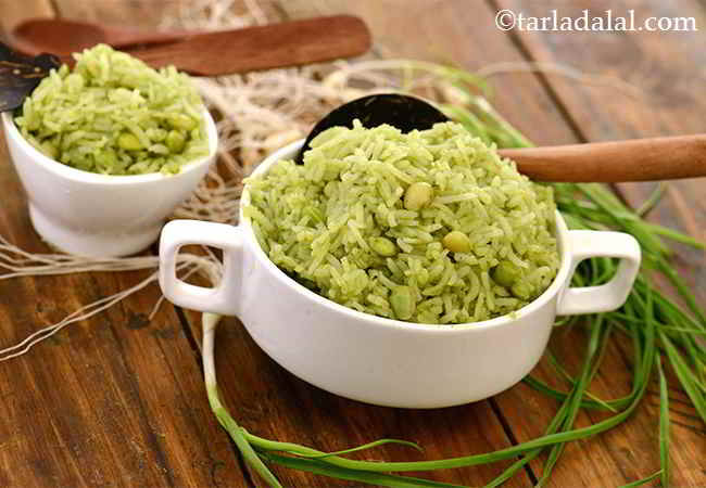 Lilva Rice ( Gujarati Recipe)