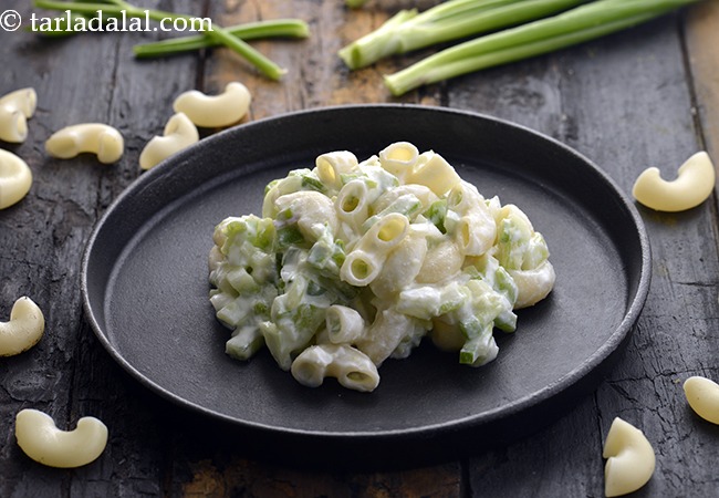 macaroni salad with sour cream | wholesome salad | salad with dressing | dinner salad | pasta salad with dressing