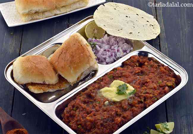 pav bhaji | mumbai roadside pav bhaji | pav bhaji without pressure cooker