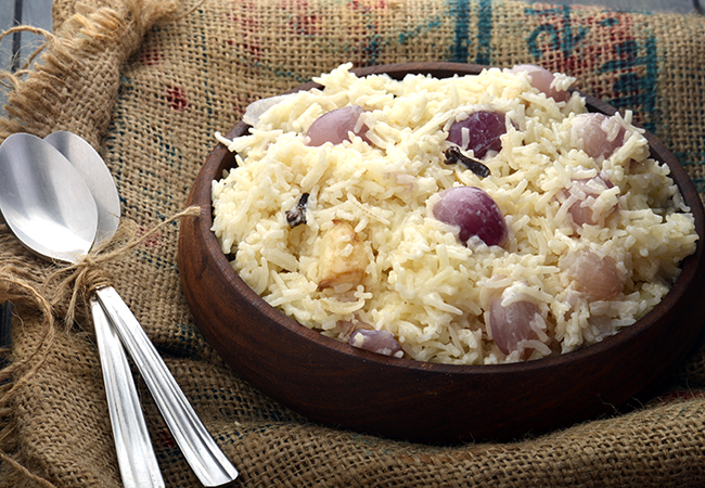  Pearl Pulao, Rice with Baby Onions