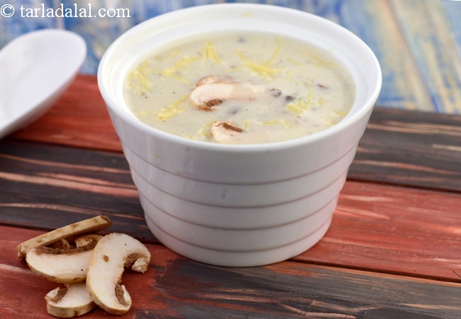 मशरूम सूप रेसिपी | मलाईदार मशरूम सूप | वेज मशरूम सूप | आसान मशरूम सूप | Quick Mushroom Soup