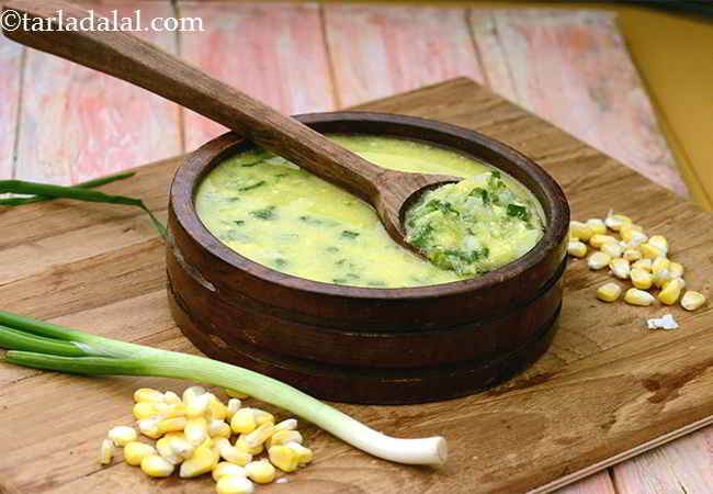 Sweet Corn and Spring Onion Soup