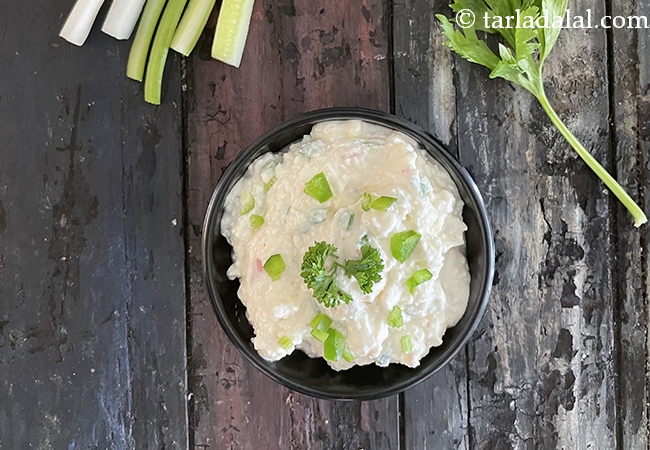 yoghurt paneer dip recipe | curd paneer dip | healthy veg curd paneer dip |